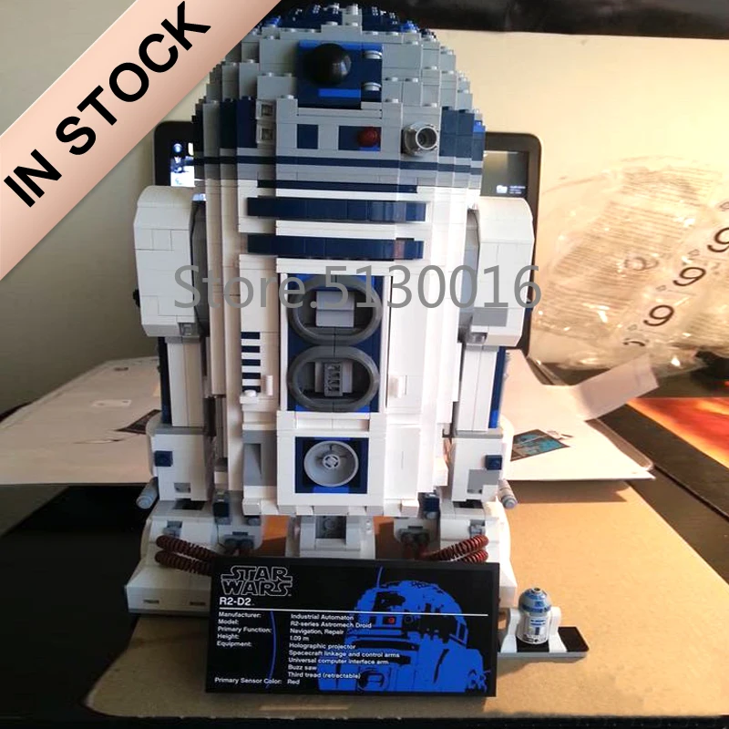 

In Stock 05043 The R2-D2 Robot 2127pcs Star Movie Wars Model Building Blocks Compatible with 10225 Toys