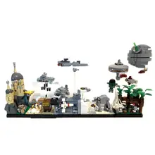 

Moc Architecture Series Skyline Castle Building Blocks Kit For Star of Space Wars Tatooine Town Bricks Toy For Children Kid Gift