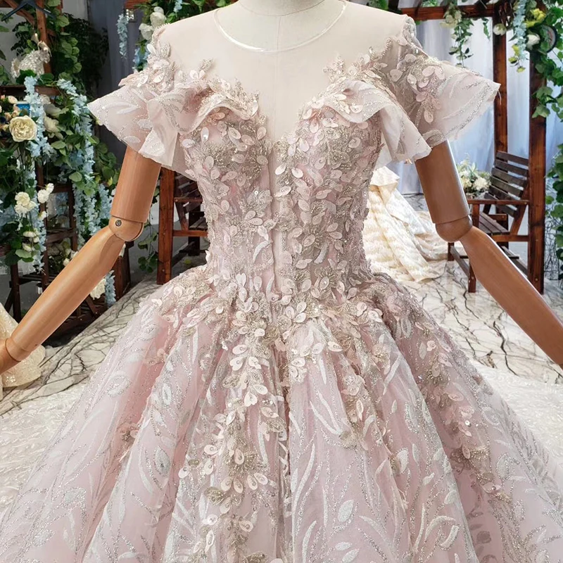 HTL791 роскошное арабское бальное платье, свадебные платья с рукавами и круглым вырезом, Аппликации, свадебное платье, длинное, купить, Китай, прямые платья