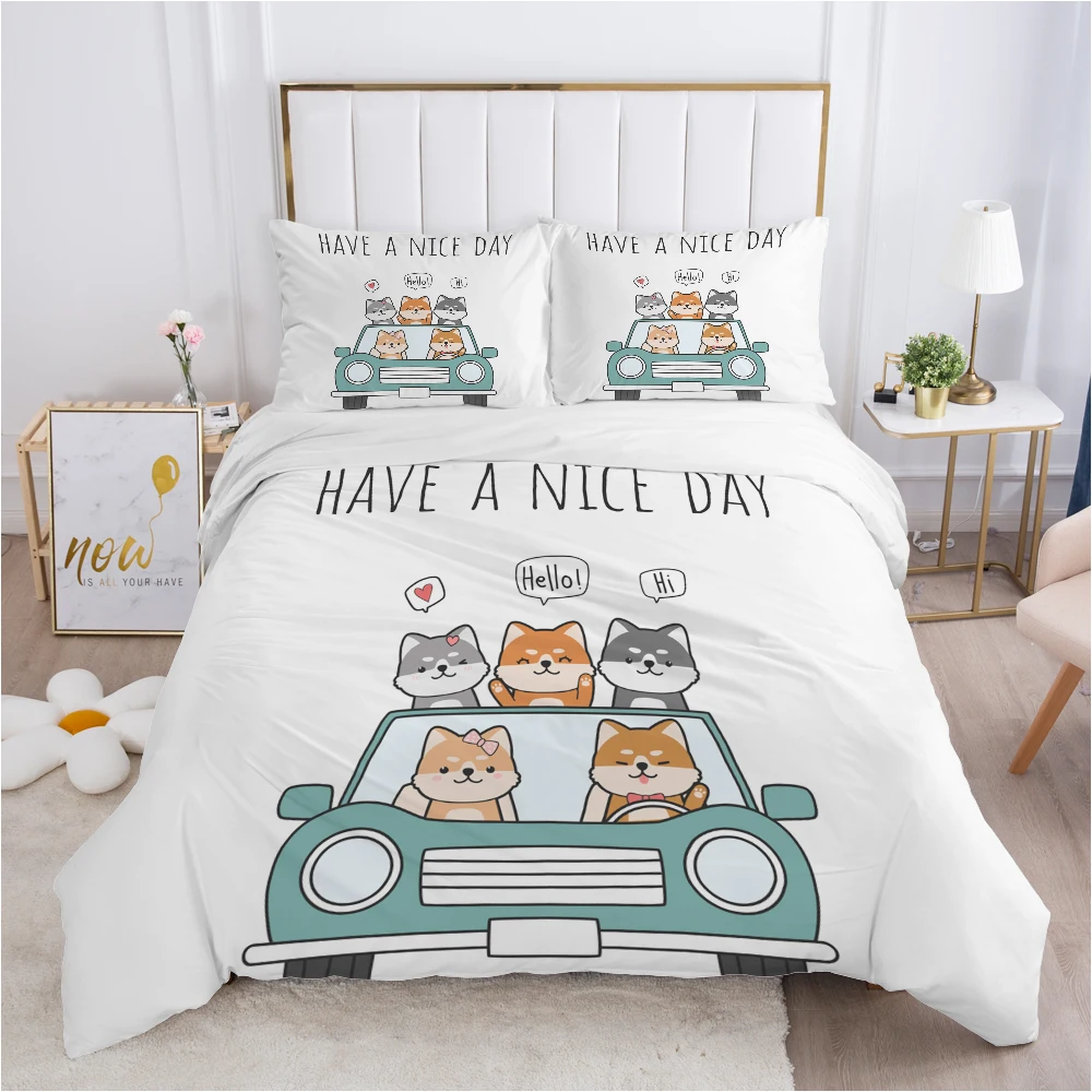 

Children Bedding set for Kids Baby Child Girls boy140x200 Single Quilt/Comfortable/Duvet Cover Set Bed Linens Cute Erha