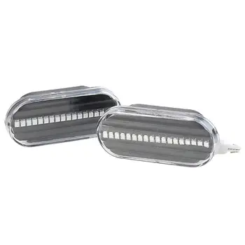 

Flow LED Side Marker Lights Classic Colors and Simple Durable Design Smoked Lens Sequential 1 Pair for VW Golf Bora Mk4