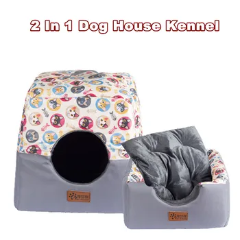 

Pet Dog Bed Foldable Dog House Kennel Cat Tent House All Seasons Warm Pet Cushion for Small-Medium Dogs Puppy Mat Pet Supplies