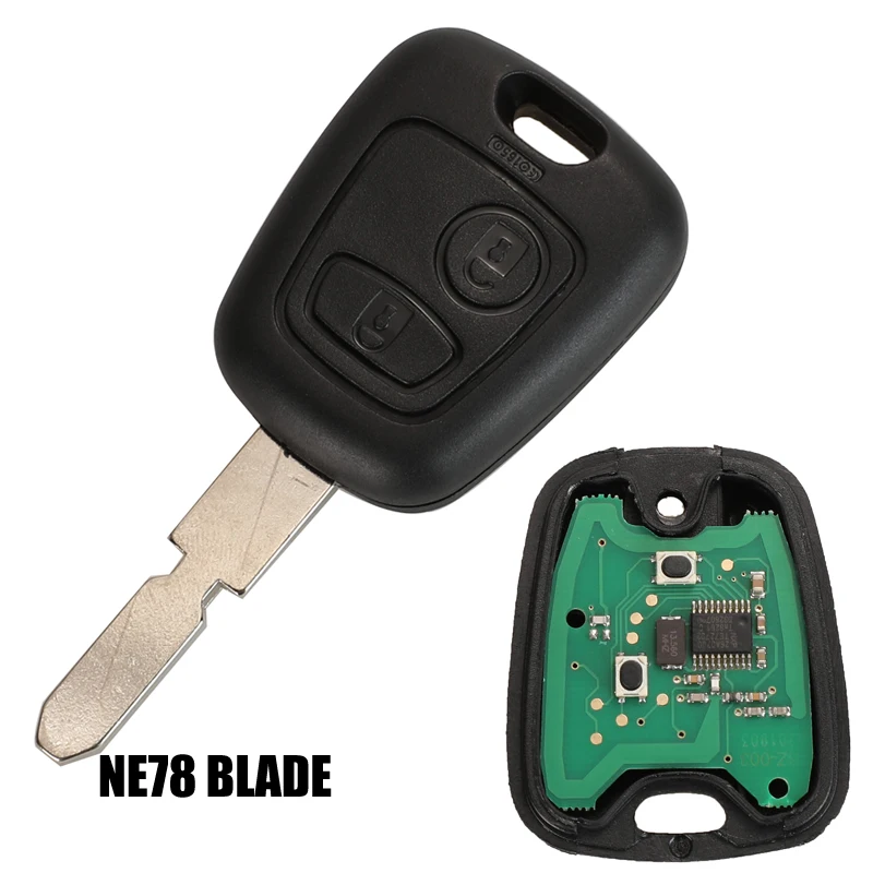 Jingyuqin 10p 2 кнопки дистанционного управления автомобильный ключ чехол 433 МГц для peugeot Partner Expert Boxer SX9 для Citroen Elysee - Цвет: NE78