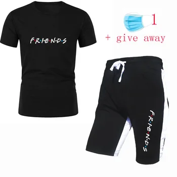 

Men's suit 2020 summer hot sale T-shirt + shorts two-piece casual sportswear new men's casual T-shirt fitness shorts