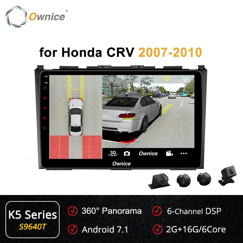 Ownice K1 K2 K3 Android 9,0 Octa 8 Core автомобильный dvd-плеер для Honda 2007 2008 2009 2010 CRV Navigation gps Навигация стерео видео 4G - Цвет: S9640 K5