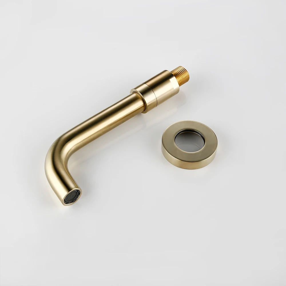Bagnolux Basin Bathroom Faucet Black Brushed Polished Chrome Stainless Steel Rose Gold Brass Round Bathtub Spout
