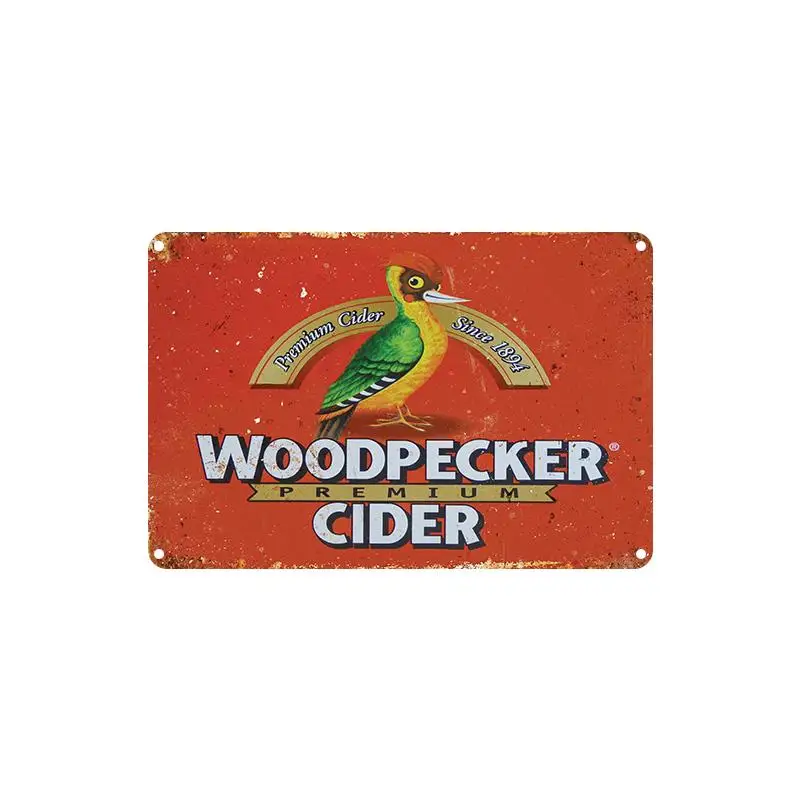 Woodpecker cider Retro metal Aluminium Sign vintage bar pub man cave beer signs 