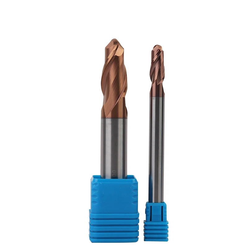 

1pc HRC60 2F ball and nose endmill R0.5 R0.75 R1.0 R1.25 R1.5 R2.0 R2.5 R3 50mm long standard length top milling