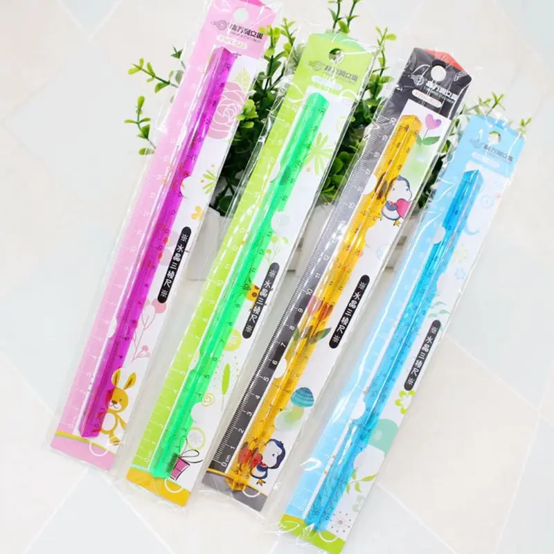 20 см красивый прозрачный кристалл треугольная линейка измерительные весы