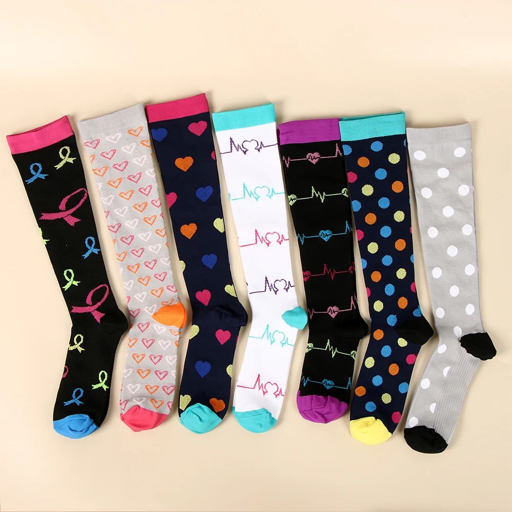 

High Elastic Compression Cotton socks Professional Running Fitness Leg Protection Long socks for men and women socks Leg shaper