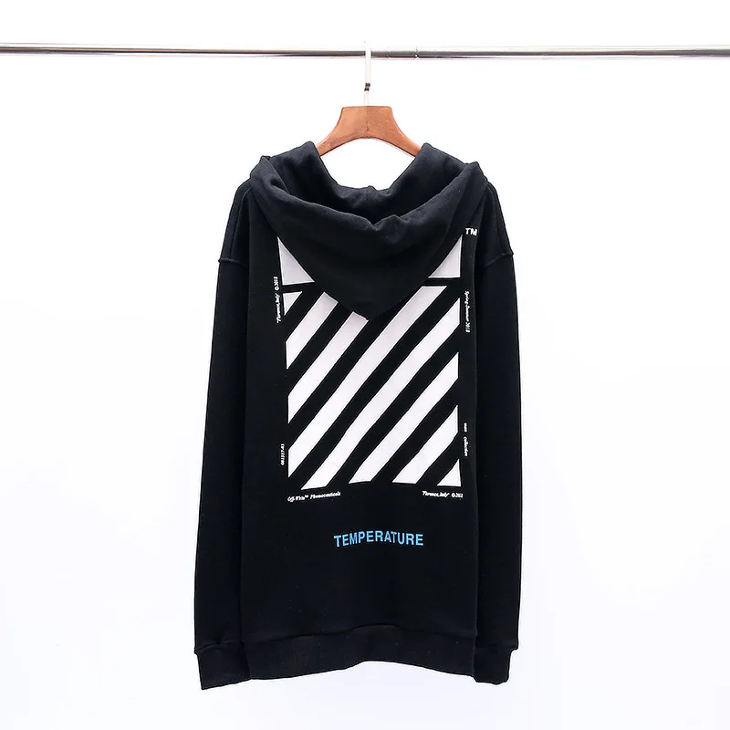 

Europe And America Hip Hop 2018 Autumn And Winter New Style Base-Diagonal Striped Cardigan Hoodie Couples Men And Women-Coat