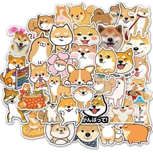 Autocollants de dessin animé mignon chien émoticône Doodle, jolis autocollants pour ordinateur portable, casque, valise, ordinateur portable, Notebook, pour enfants, 10/30/50 pièces 