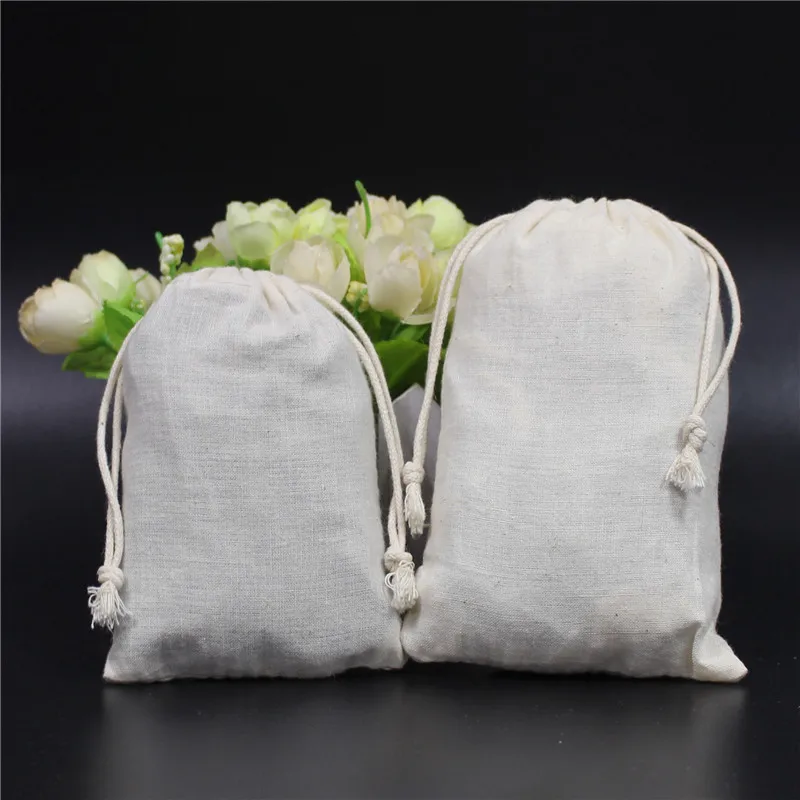 

10pcs Cotton Cloth Bags Dust-proof Package Drawstring Soft Pouches Newest Arrived Useful Shopping Pouch 10x15cm 13x18cm 15x20cm