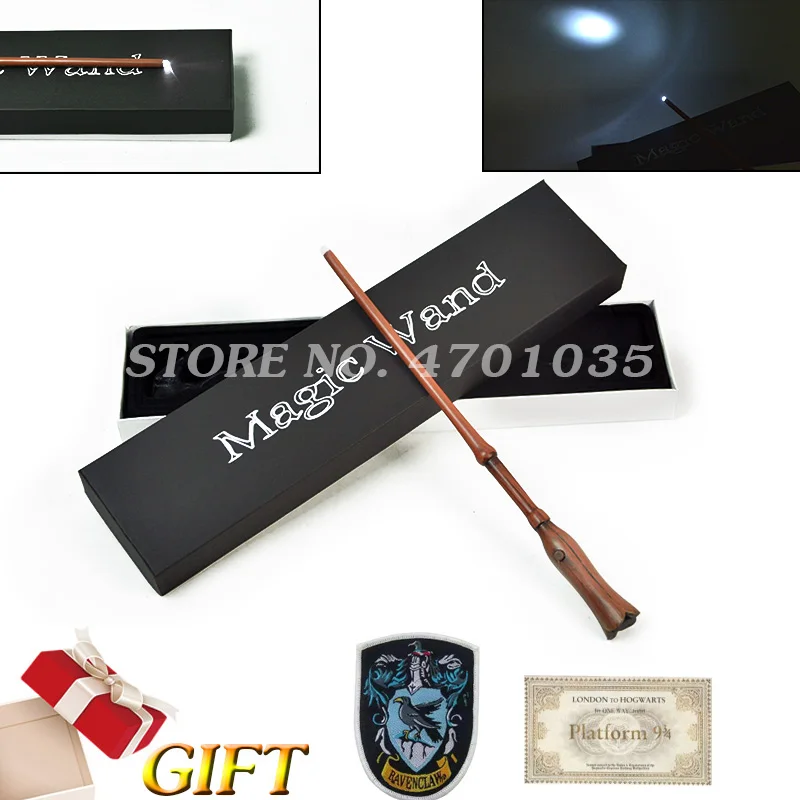 Волшебная палочка Potters Series Luna Wands металлический сердечник из смолы lucent Stick детские игрушки Красивая коробка значок билета в подарок