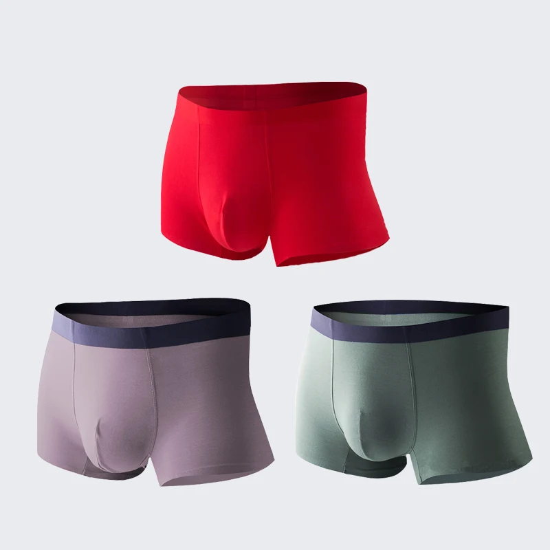 SeeBest 60S модальное нижнее белье для мужчин Боксеры Шорты Ropa Interior Hombre Cueca Masculina для мужчин Para Bielizna бесшовный пенис упаковка Лот - Цвет: Color 3