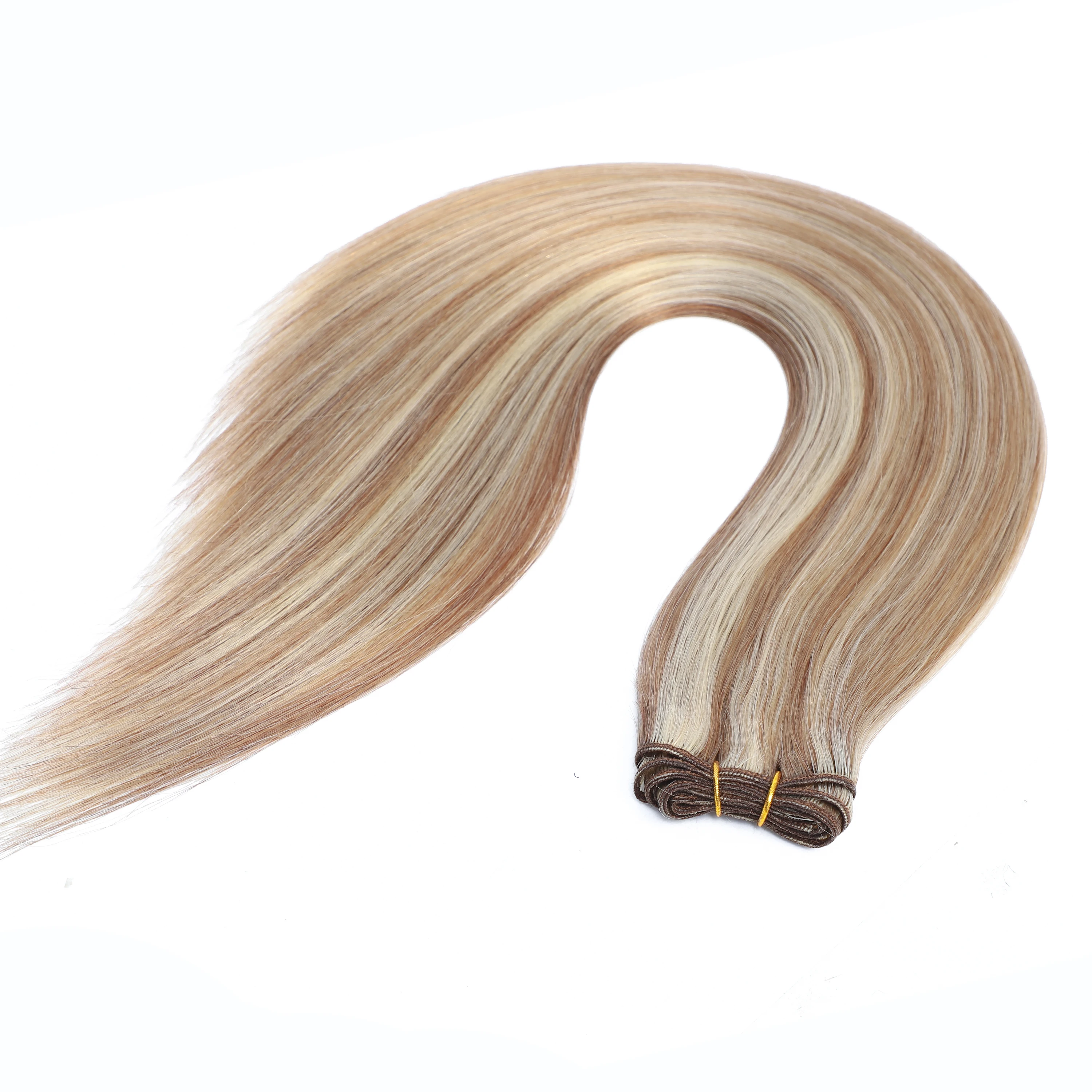 EVAGLOSS Cuticle Aligned Russian/European Natural Real Remy Human Hair Weft Weavon Hair Extensions 100g