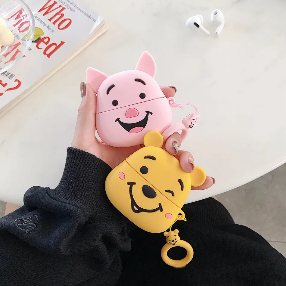 3D чехол для наушников для Airpods Pro Чехол милый силиконовый фруктовый вышивка поросёнок Мультяшные наушники чехол для Apple Air pods 3 Pro Чехол s сумка