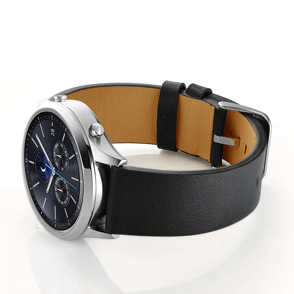 22 мм ремешок для часов из натуральной кожи для samsung Galaxy Watch gear S3 AMazfit pace спортивный ремешок для часов Quick Release