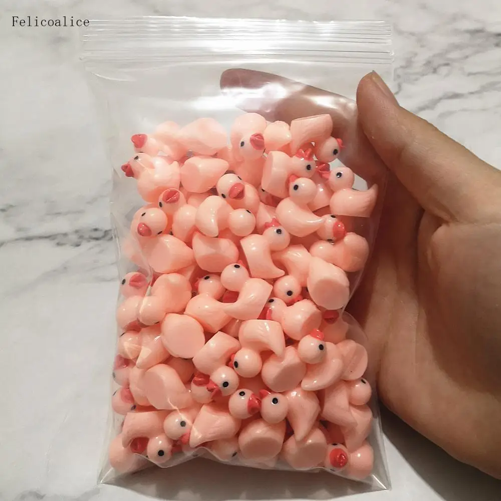 100 шт DIY поставки слаймов Игрушки Утка КИТ смолы мини милые животные клейкие аксессуары наполнитель для пушистого прозрачного кристалла слизи