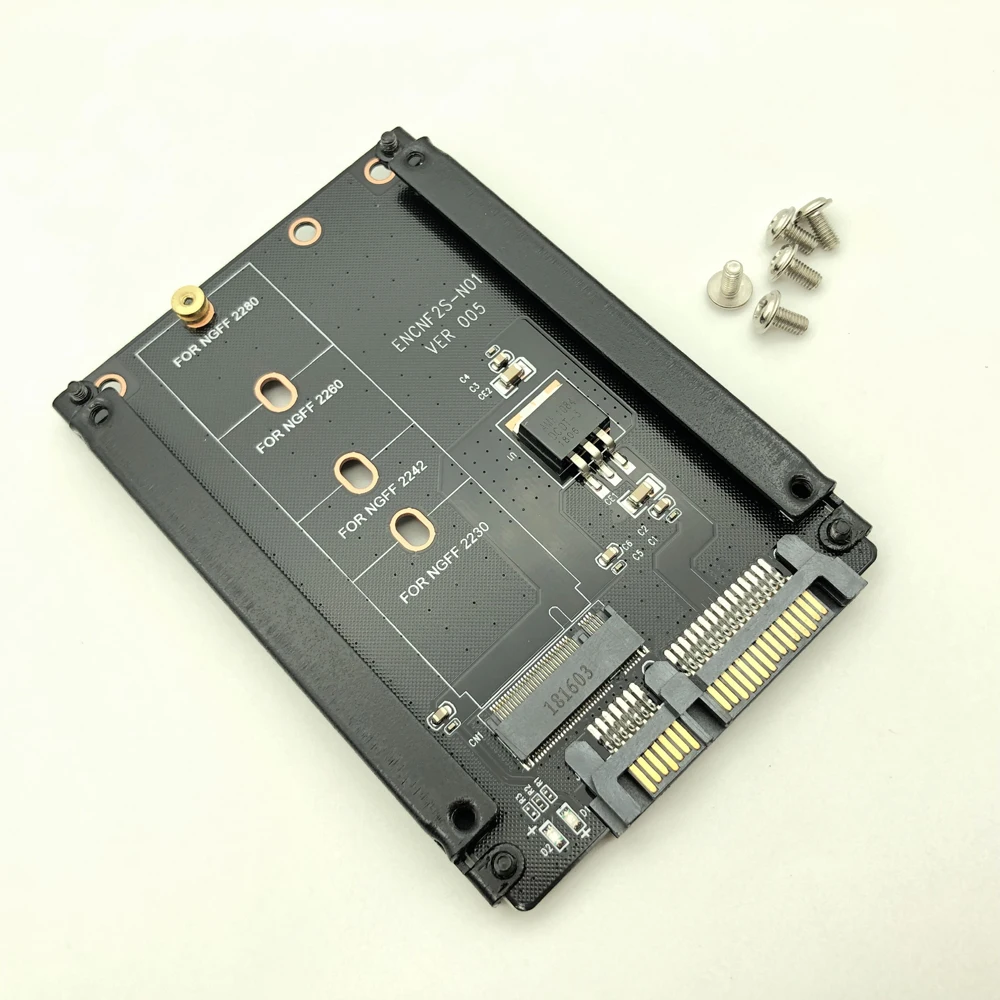 Металлический Чехол B+ M Key M.2 NGFF SSD To 2,5 SATA 6 ГБ/сек. адаптер карта с корпусом разъем M2 адаптер NGFF W/5 винт M.2 SATA адаптер