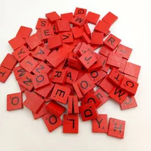 100 деревянный скрэббл плитки черные буквы и цифры для поделок деревянные алфавиты Обучающие игрушки черные буквы цифры игрушки для детей