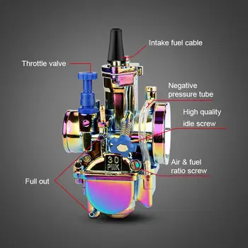 

Parts Carburetor Motorcycle Scooters Off-road Engine Aluminum Colorful 34mm
