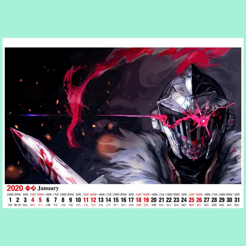 Аниме календарь Goblin Slayer Goblin Onna Shinkan Настольный календарь 13 страниц подарок на год