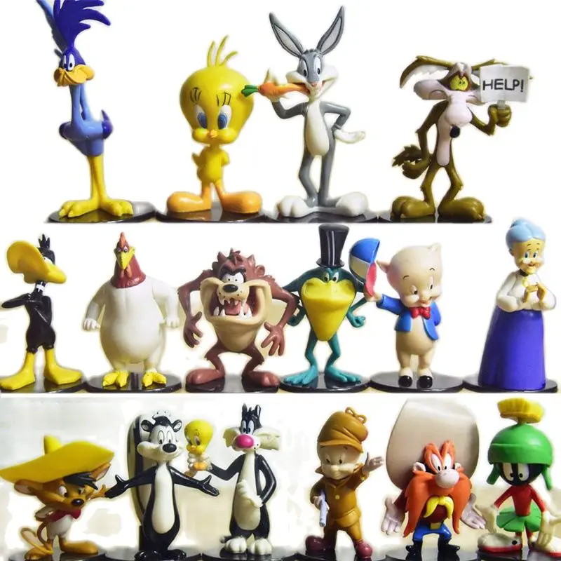 Оригинальные куклы Looney Tunes Багз Банни из ПВХ 16 шт./компл. 8 см игрушки-животные |