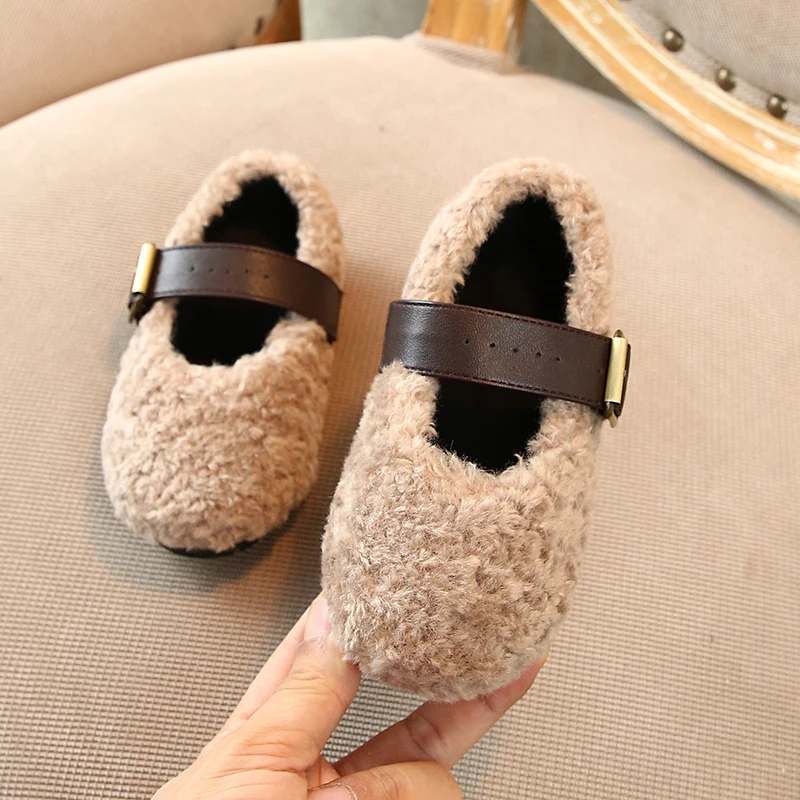 Детская Хлопковая обувь; Новинка; зимняя детская повседневная обувь из искусственного меха для мальчиков; сохраняющая тепло удобная обувь на плоской подошве; SX203 - Цвет: SX203Brown