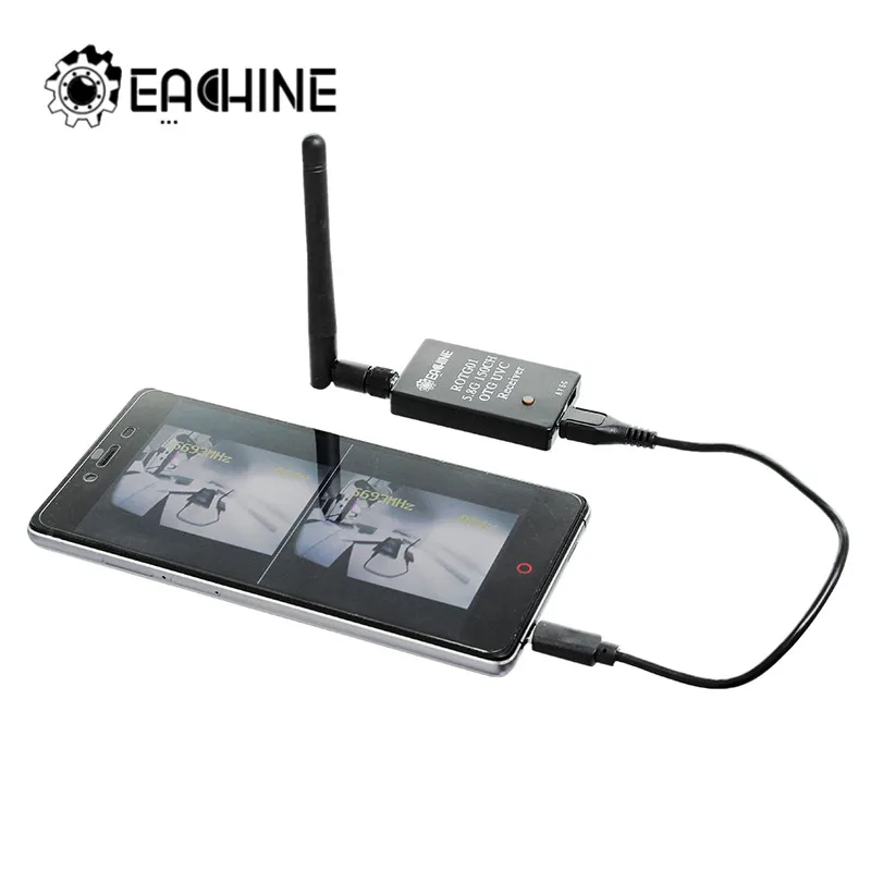 Cena Eachine ROTG01 UVC OTG 5.8G 150CH pełnokanałowy odbiornik fpv na telefon komórkowy z androidem Smartphone