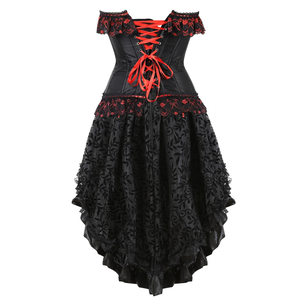 New Gothic Women's Dance Underwear Set Girl Bone Corset,Women's Corset & Bustier Sexy Dress，Slimming Body Shapewear