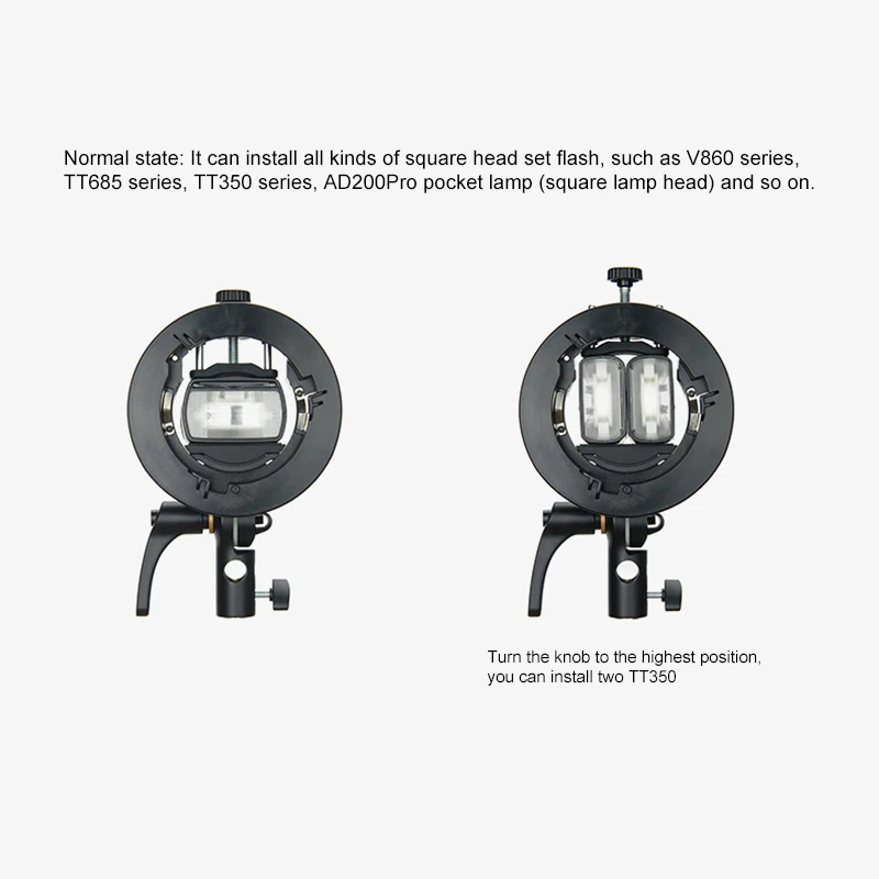 Складной держатель для вспышки S Type Кронштейн Godox V1 V860II AD200 AD400PRO Speedlite вспышка