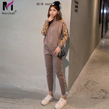 

Plus Size Casual Women Tracksuit Two Pieces Set Cardigan Jogging Femme Side White Jackets +Pants Zipper Sportwear Autumn Winter