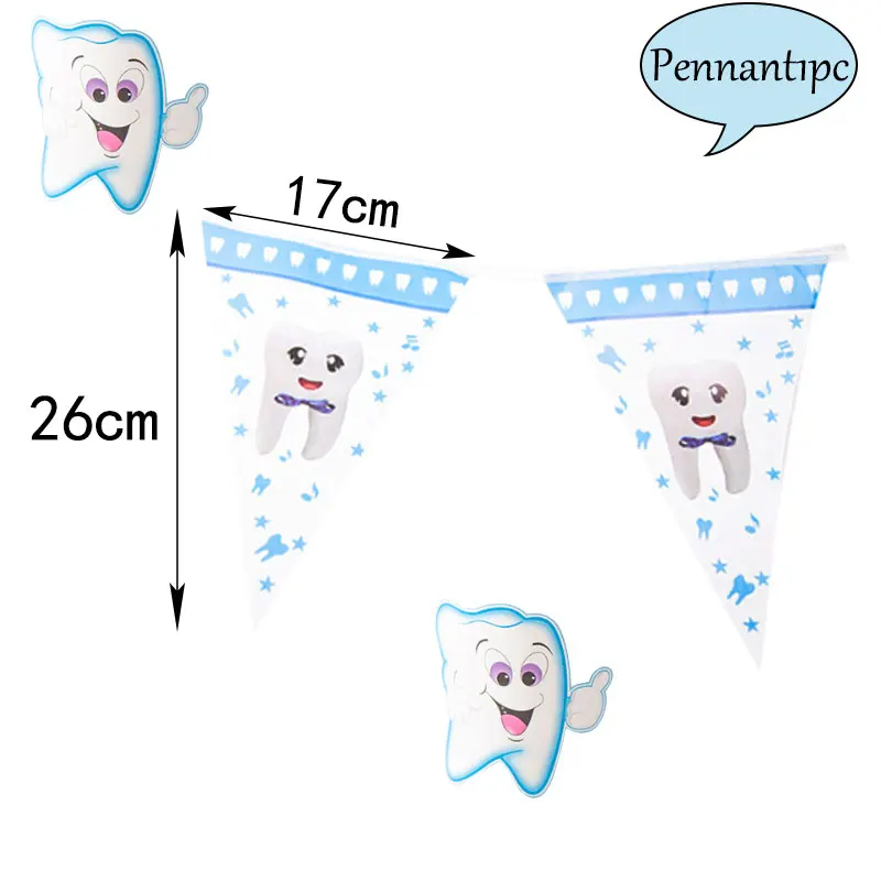 1set Boy/Girl My First Tooth Party Decor Supplies Disposable Tableware Paper Plates Cups DIY Baby Shower Birthday Tooth Balloon light up balloon