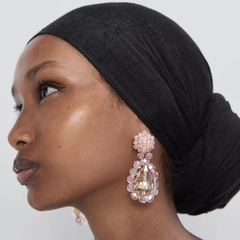 

FASHIONSNOOPS za Shining Drop Earrings Trendy Resin Dangle Earrings For Women Geometric Wedding Jewelry