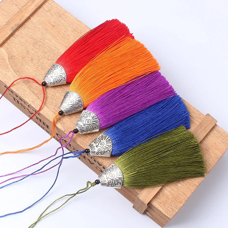 Tassel Trim 5/10Pcs 8CM Hanging Rope Silk Tassels Fringe Sewing Bang Tassel Trim Key Tassels for DIY Embellish Curtain Access