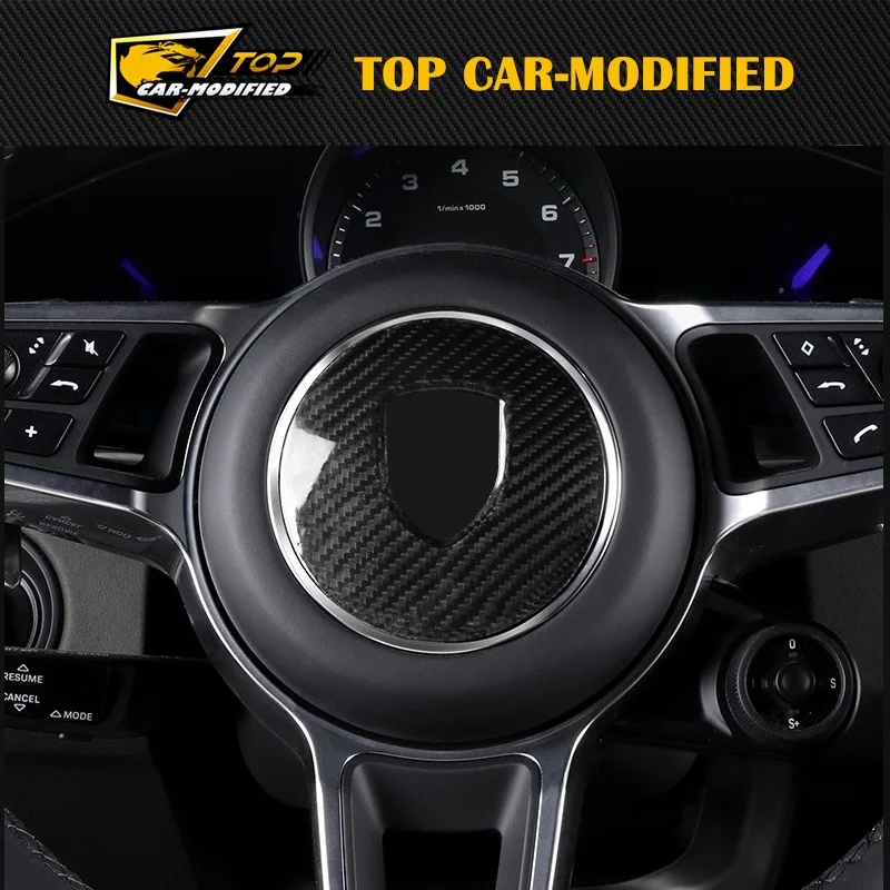 

Fit for Porsche steering wheel trim,for Macan Cayenee and Panamera 718/911Carbon interior modification trims
