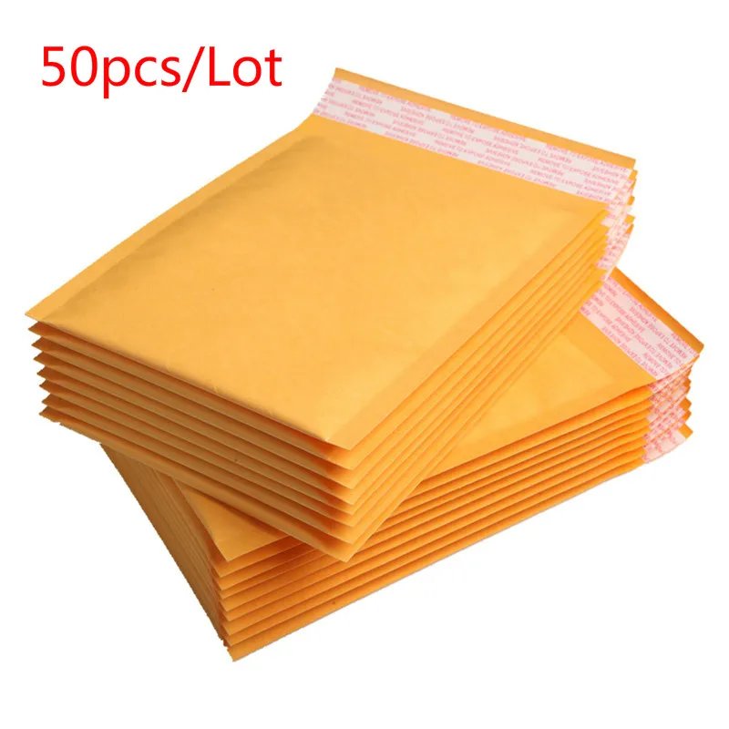 

3 sizes 50/30/10/5 pcs Kraft Paper Bubble Envelopes Bags Padded Mailers Shipping Envelope With Bubble Mailing Bag