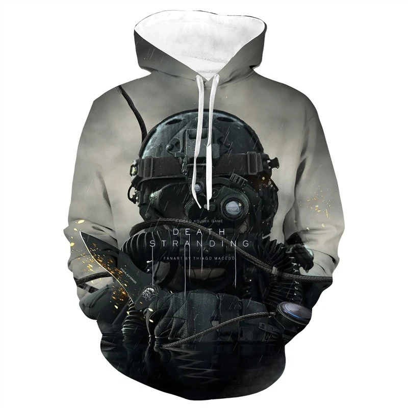 Новинка года; толстовки с капюшоном для игры «Death Stranding» с 3D принтом; пальто с капюшоном для косплея; толстовки с длинными рукавами; Толстовка