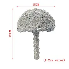 Чистый цвет благородный полный Алмазный букет невесты Серебряный горный хрусталь жемчужный украшенный Свадебный букет идеально подходит для Свадебный церковный