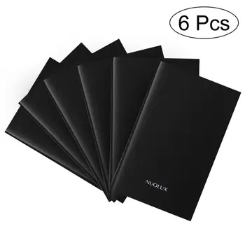 

NUOLUX 6 Pcs Pocket Notebook Premium Mini Ruled Paper Waterproof Cover Diary Journal Memo Book Notepad