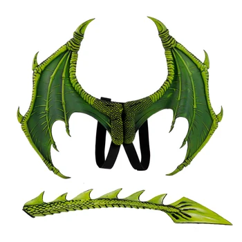 

Halloween Dragon Wing Tail Set For Kids Funny Halloween Christmas Wings Tail Children'S Cosplay Party toys Dress Up