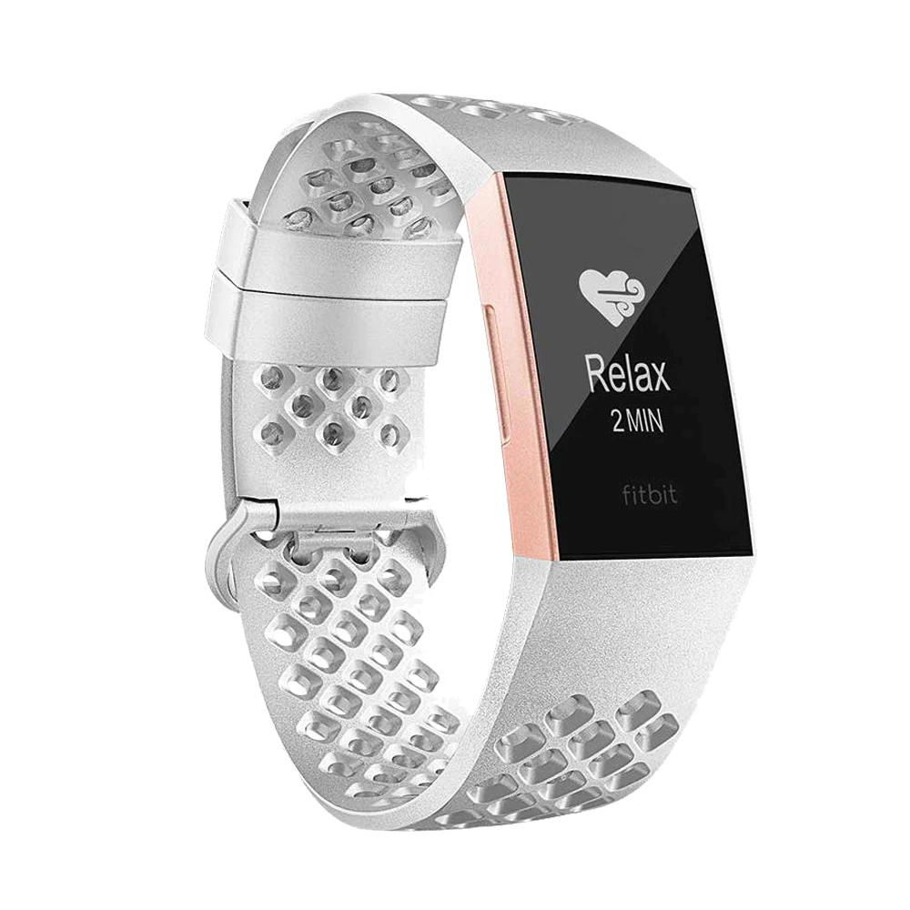 Для Fitbit Charge 3 Band розовое золото мягкий силиконовый ремешок для Fitbit Charge 3 сменный Браслет