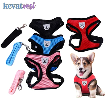 

Adjustable Dog Harness Vest Breathable Nylon Puppy Cat Small Dog Harness and Leash Set Chihuahua Chest Strap Leash