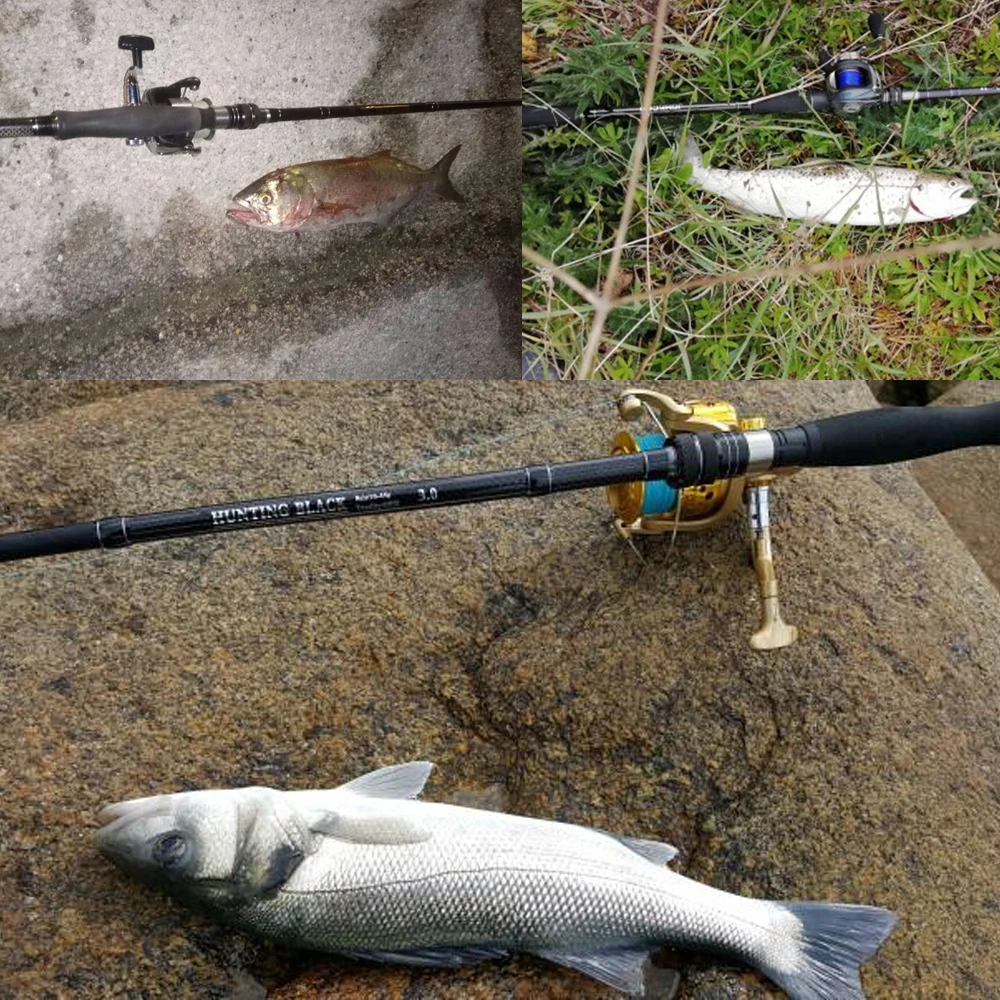 JOHNCOO 2,7 m 3,0 m 3-teilige Carbon-Angelrute H/MH Power 2 Spitzen Spinning Casting Rod Travel Ultra Rod 10–45 g Köderrute – Detail 14