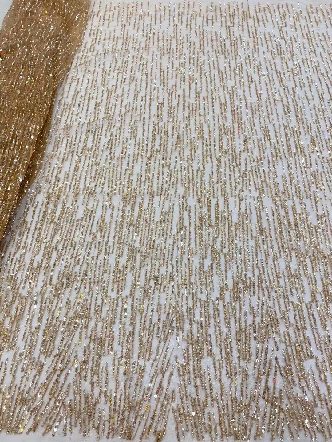 

Нигерийские кружева сеточка ткани, SYJ-488886 с бусинами, африканская кружевная ткань с блестками, высококачественный французский тюль, кружевная ткань