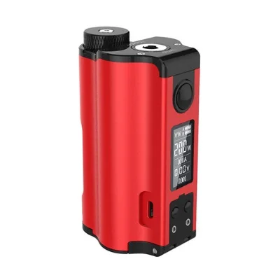 Красный DOVPO Topside Dual 200 Вт Squonk Box Mod топ с 10 мл бутылки электронных сигарет моды против Voopoo Drag 2 люкс Vape Mod - Цвет: Красный