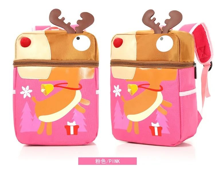 Рождественские школьные сумки, милый детский рюкзак для детского сада, полиэстеровый мультяшный Детский рюкзак, мягкий рюкзак, школьный рюкзак для детей 31*23*11 см