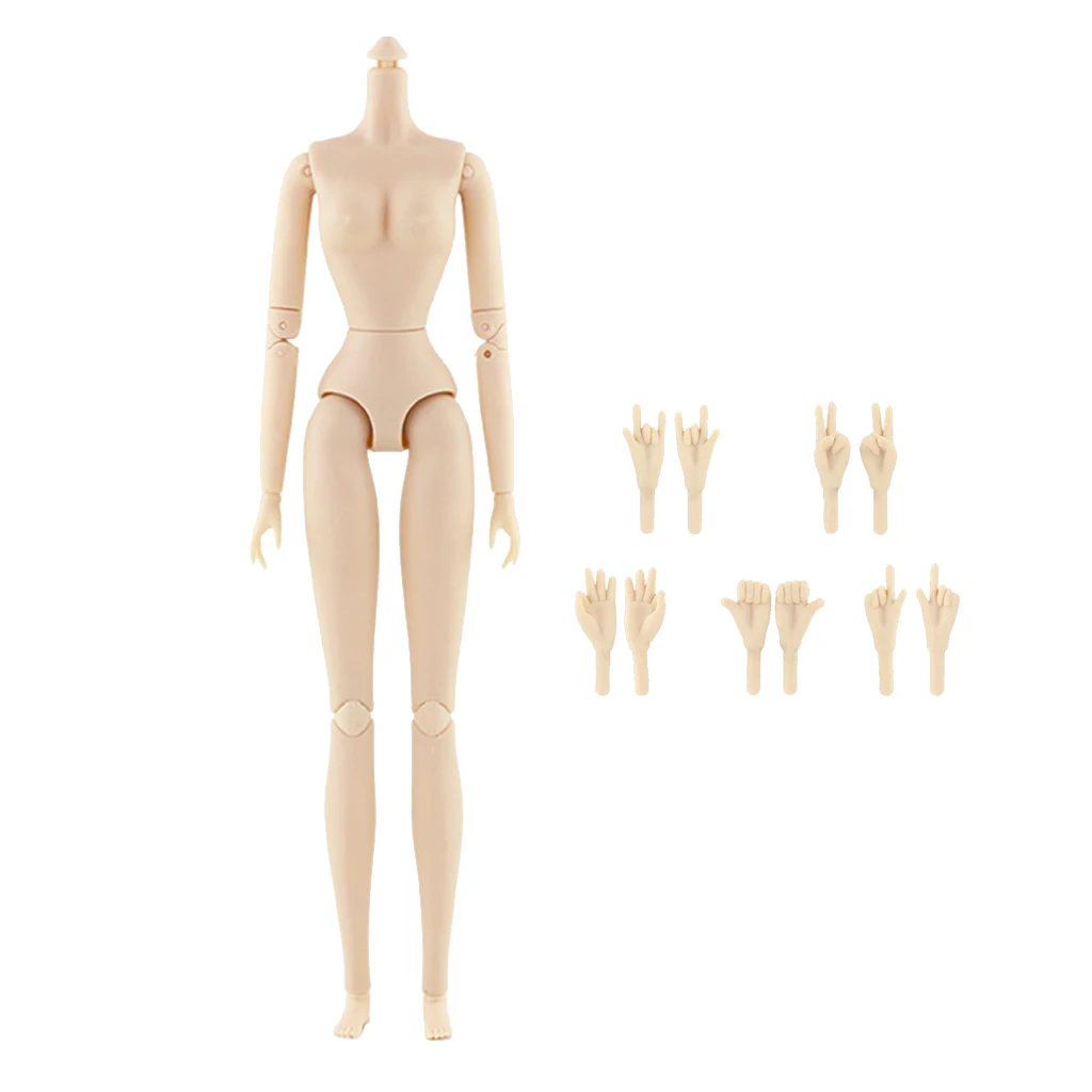 28cm 28 Jointed Movable  Doll DIY Flexible 5 Pairs Hands for BJD Doll