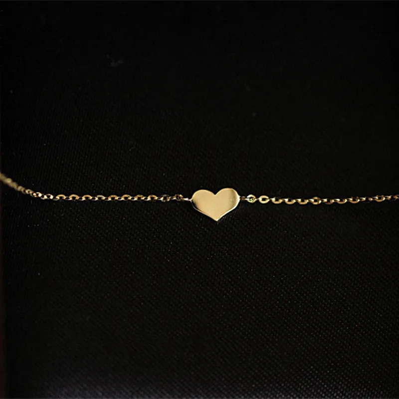 

2019 New Hot Charming Heart Bangles For Women Girls Gold Silver Color Metal Bracelets Statement Jewelry Wholesale